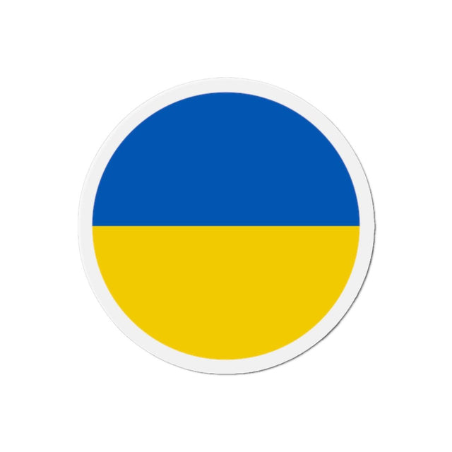 Aimant Rond Drapeau de l'Ukraine en plusieurs tailles - Pixelforma