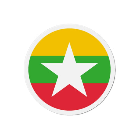 Aimant Rond Drapeau de la Birmanie en plusieurs tailles - Pixelforma 