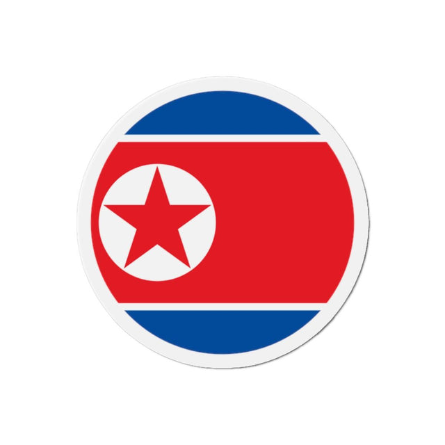 Aimant Rond Drapeau de la Corée du Nord en plusieurs tailles - Pixelforma 