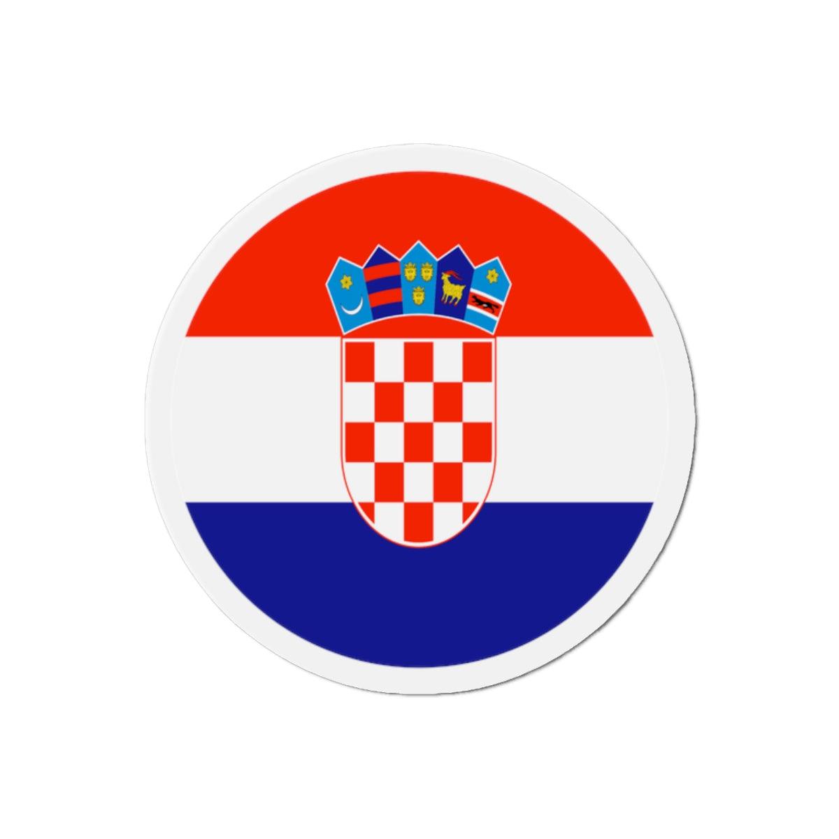 Aimant Rond Drapeau de la Croatie en plusieurs tailles - Pixelforma