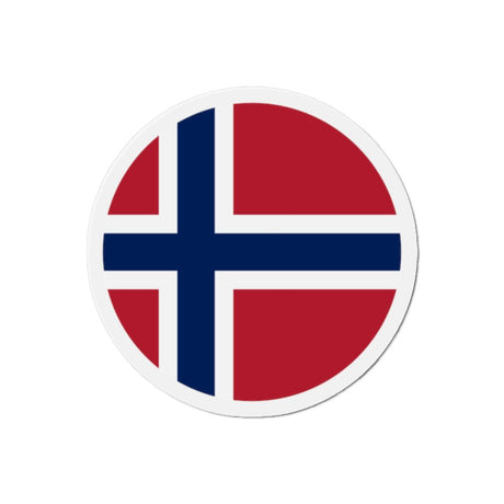 Aimant Rond Drapeau de la Norvège en plusieurs tailles - Pixelforma