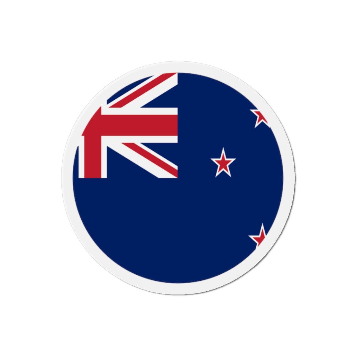Aimant Rond Drapeau de la Nouvelle-Zélande en plusieurs tailles - Pixelforma 