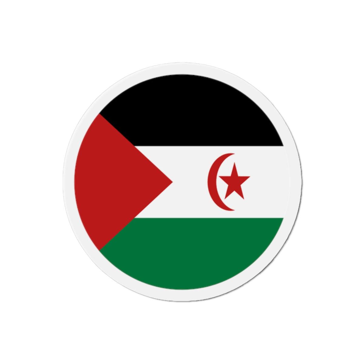 Aimant Rond Drapeau de la République arabe sahraouie démocratique en plusieurs tailles - Pixelforma 