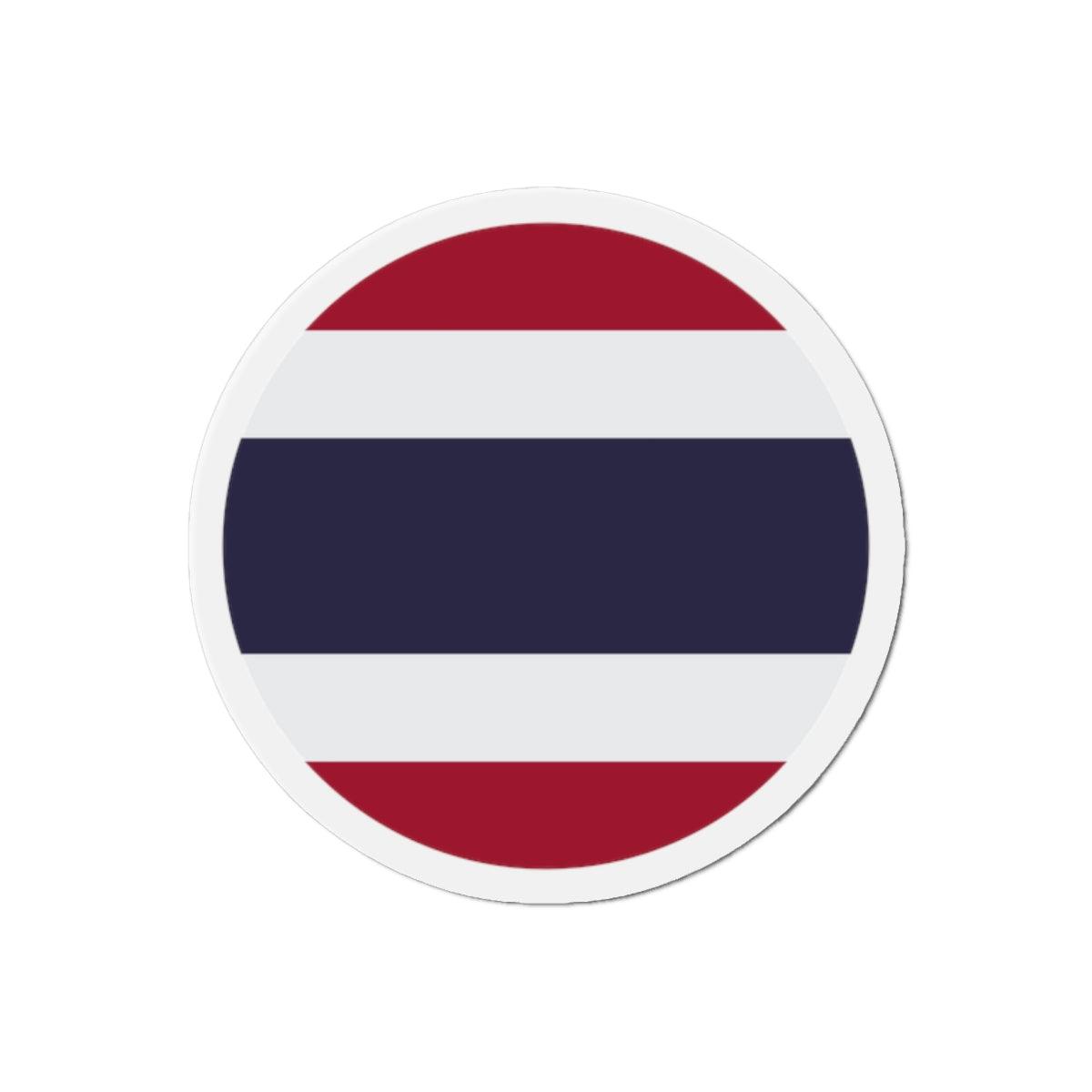 Aimant Rond Drapeau de la Thaïlande en plusieurs tailles - Pixelforma