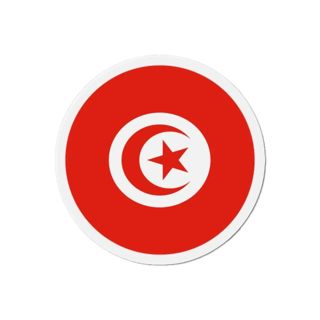 Aimant Rond Drapeau de la Tunisie en plusieurs tailles - Pixelforma 