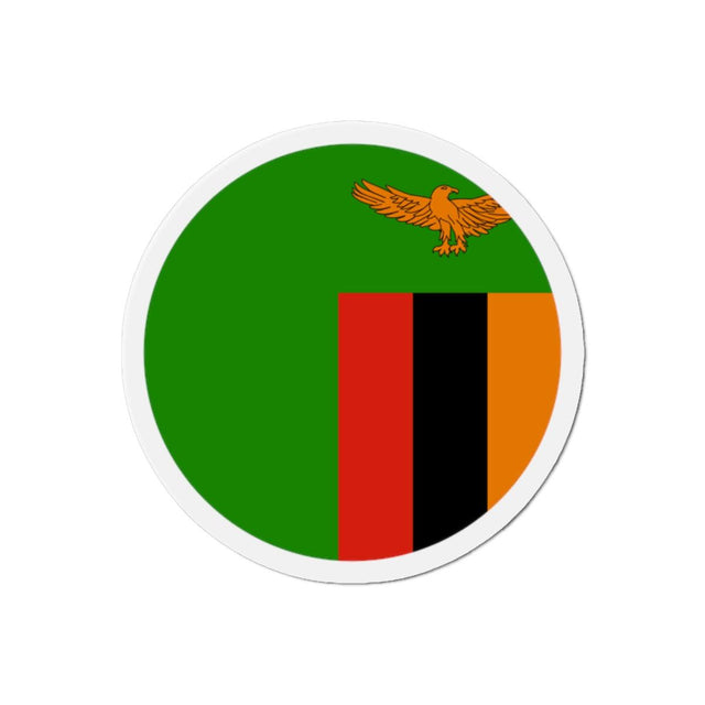 Aimant Rond Drapeau de la Zambie en plusieurs tailles - Pixelforma 