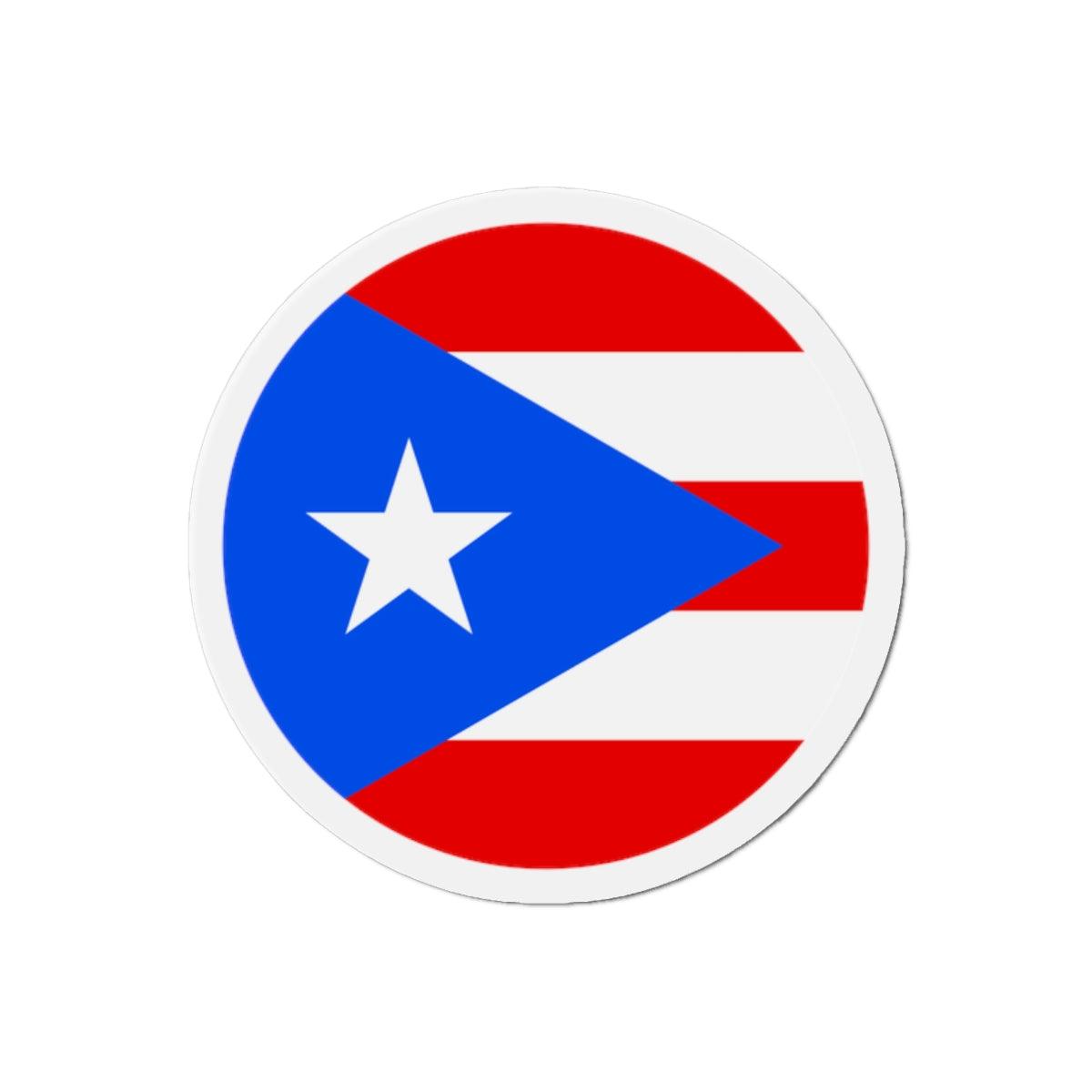 Aimant Rond Drapeau de Porto Rico en plusieurs tailles - Pixelforma 