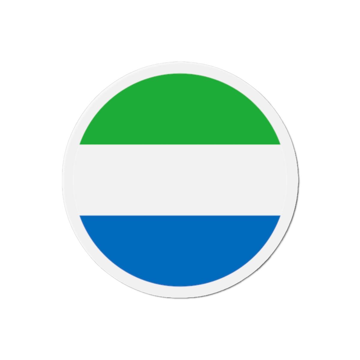 Aimant Rond Drapeau de Sierra Leone en plusieurs tailles - Pixelforma