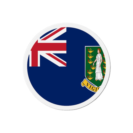 Aimant Rond Drapeau des îles Vierges britanniques en plusieurs tailles - Pixelforma 