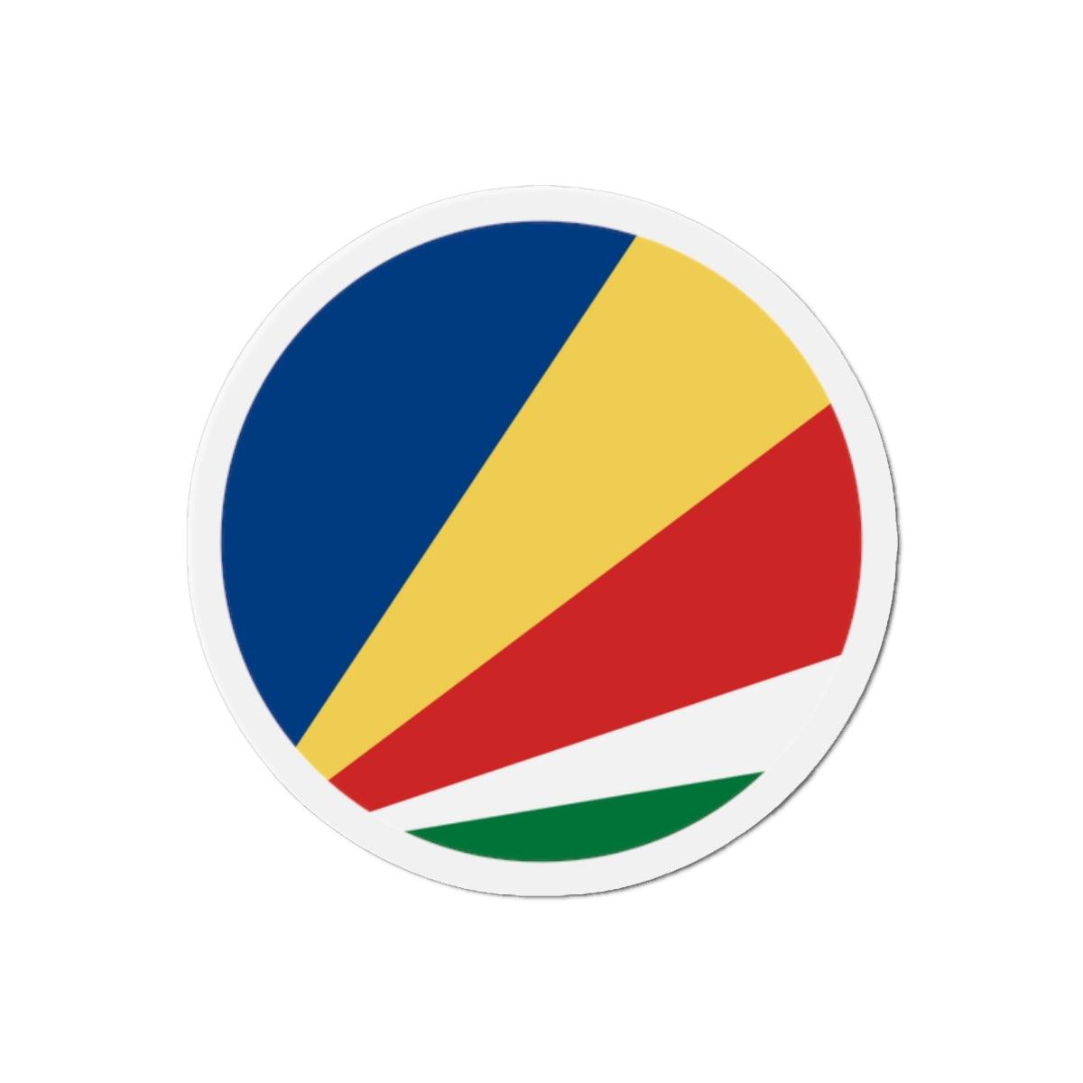 Aimant Rond Drapeau des Seychelles en plusieurs tailles - Pixelforma