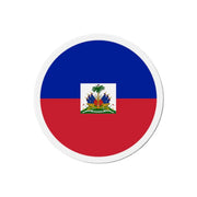 Aimant rond drapeau d’haïti aux couleurs vives décoratif