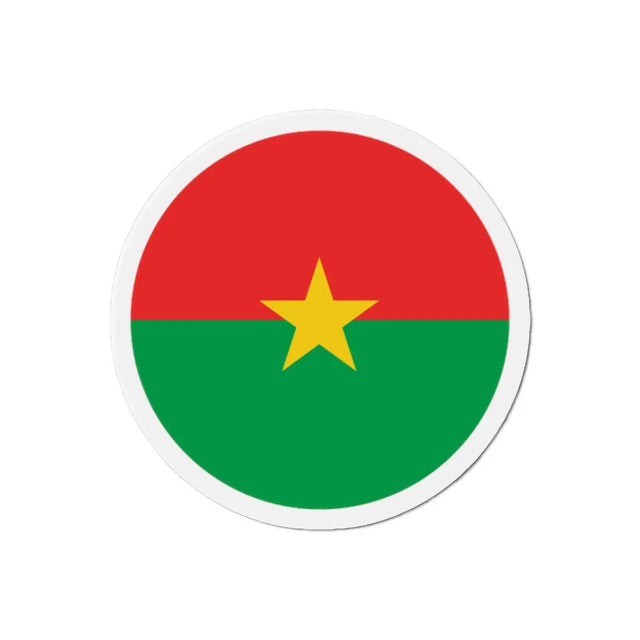 Aimant Rond Drapeau du Burkina Faso en plusieurs tailles - Pixelforma 