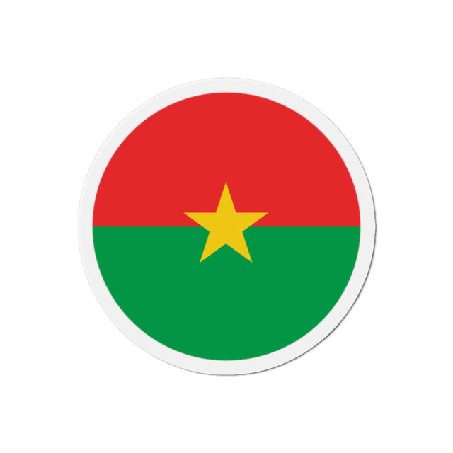 Aimant Rond Drapeau du Burkina Faso en plusieurs tailles - Pixelforma 