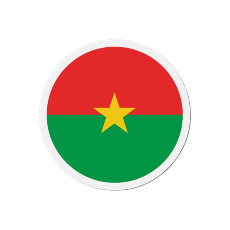 Aimant Rond Drapeau du Burkina Faso en plusieurs tailles - Pixelforma