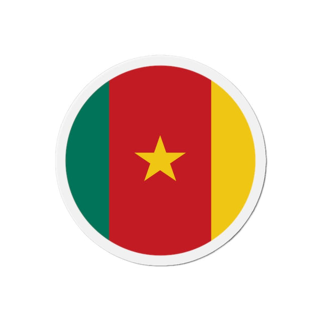 Aimant Rond Drapeau du Cameroun en plusieurs tailles - Pixelforma 