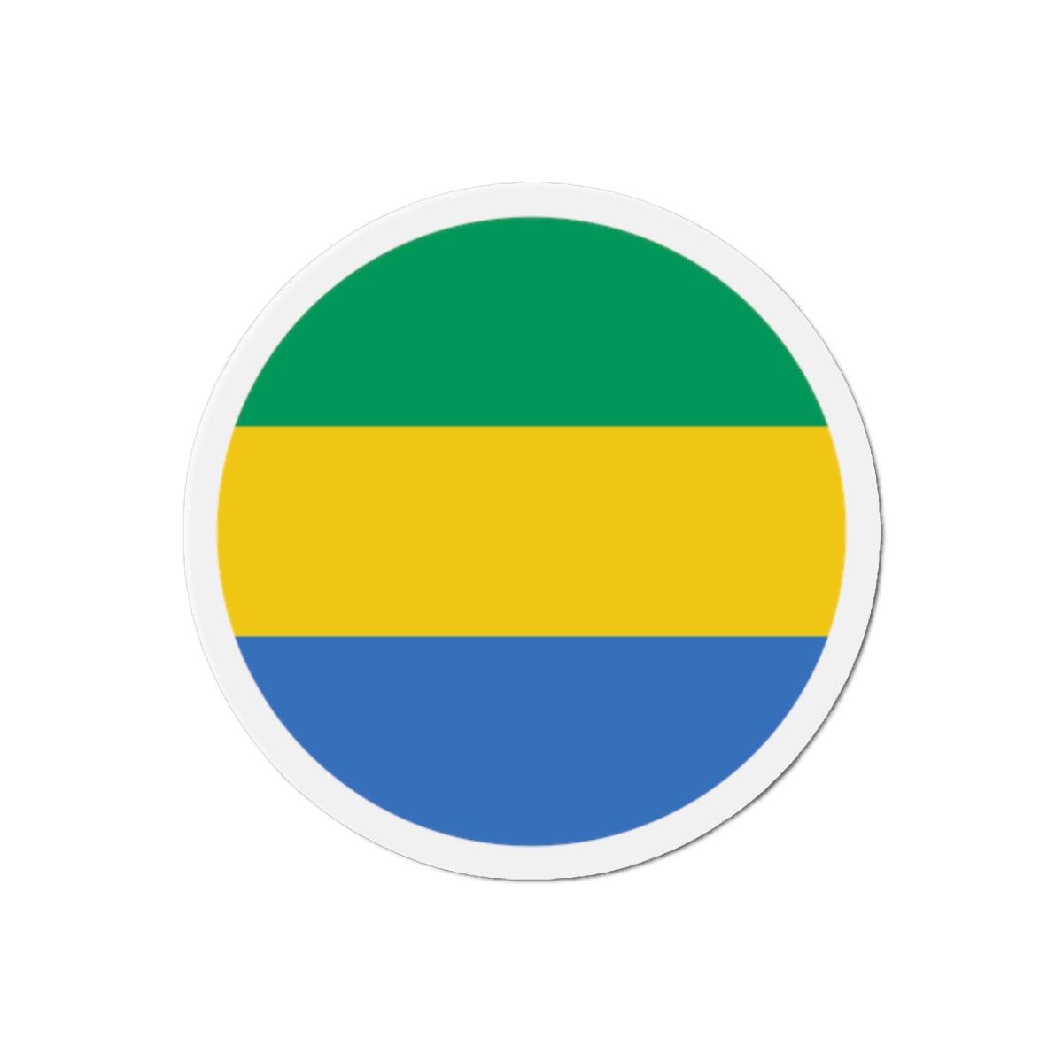 Aimant Rond Drapeau du Gabon en plusieurs tailles - Pixelforma 