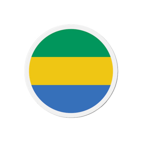 Aimant Rond Drapeau du Gabon en plusieurs tailles - Pixelforma 