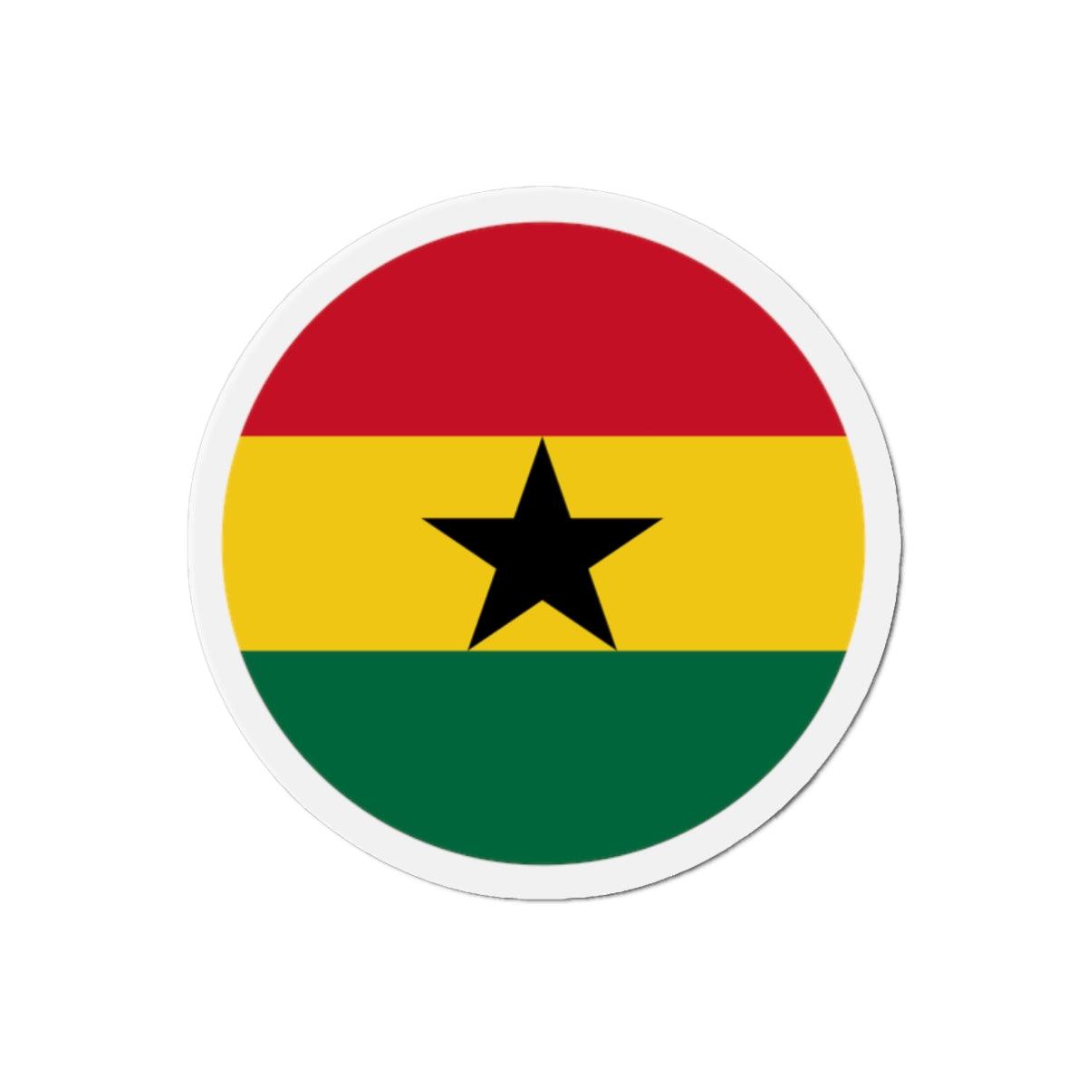 Aimant Rond Drapeau du Ghana en plusieurs tailles - Pixelforma 