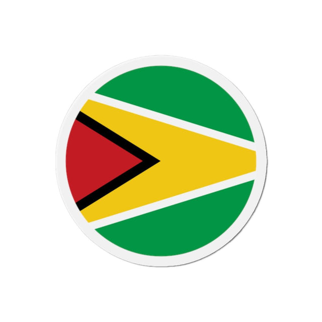 Aimant Rond Drapeau du Guyana en plusieurs tailles - Pixelforma 