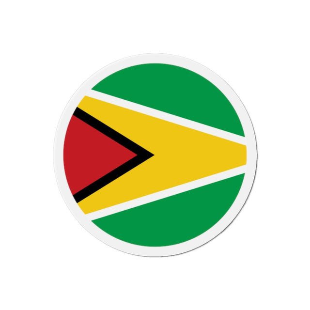 Aimant Rond Drapeau du Guyana en plusieurs tailles - Pixelforma