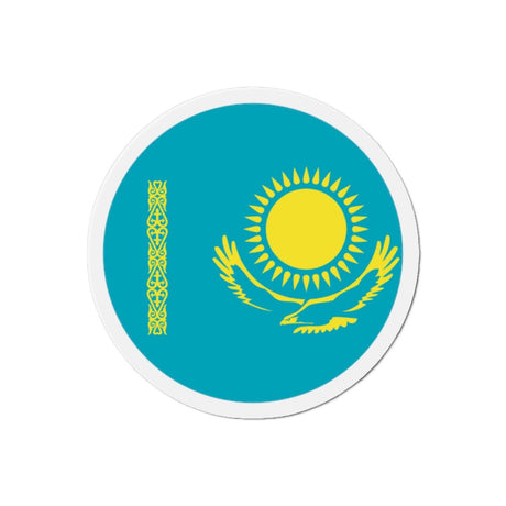 Aimant Rond Drapeau du Kazakhstan en plusieurs tailles - Pixelforma 