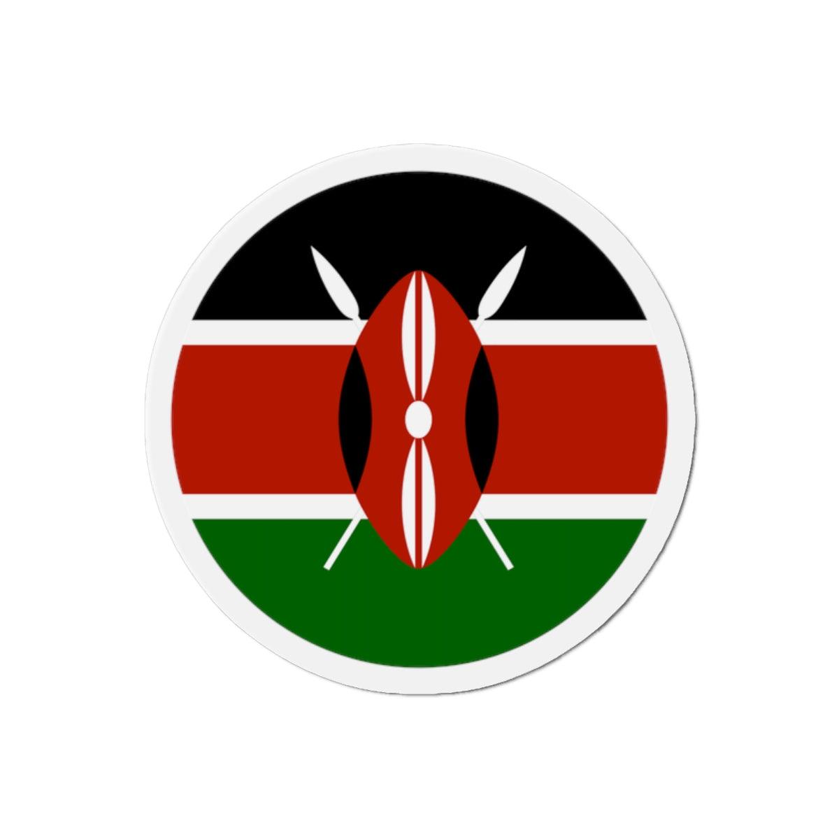 Aimant Rond Drapeau du Kenya en plusieurs tailles - Pixelforma 