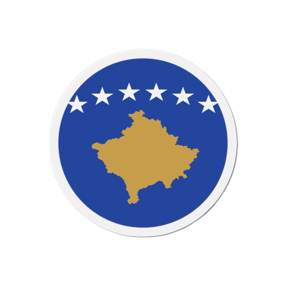 Aimant Rond Drapeau du Kosovo en plusieurs tailles - Pixelforma