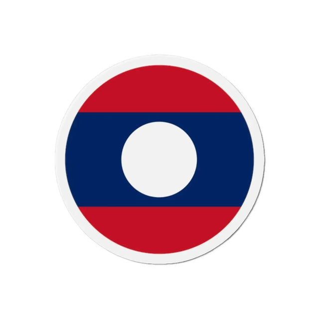 Aimant Rond Drapeau du Laos en plusieurs tailles - Pixelforma 