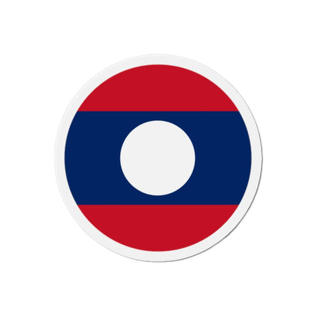 Aimant Rond Drapeau du Laos en plusieurs tailles - Pixelforma