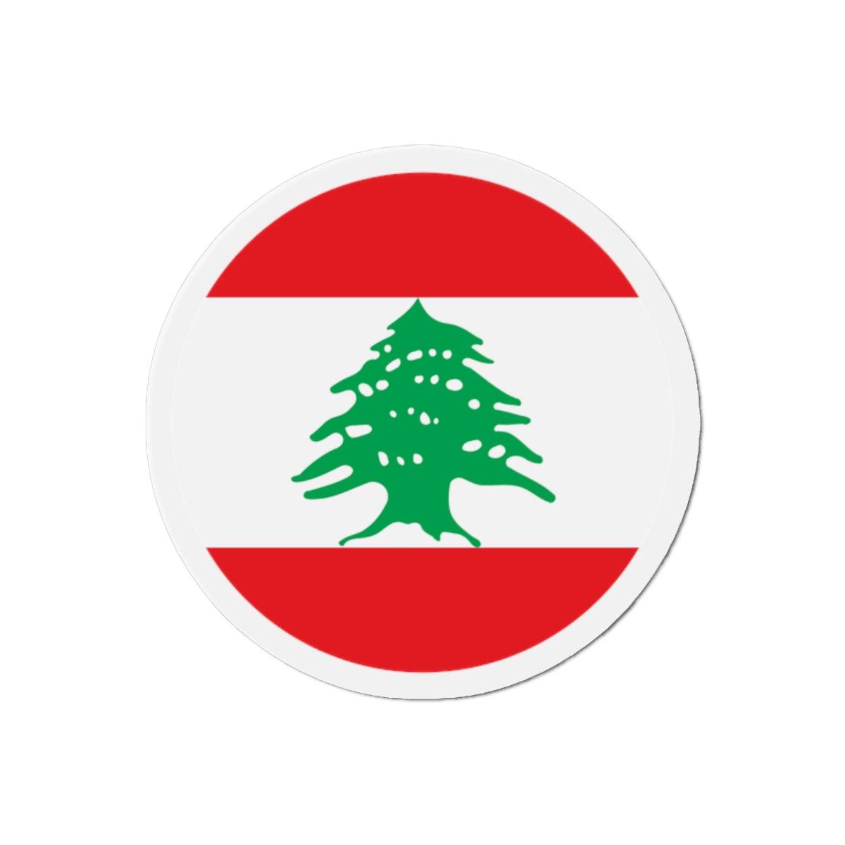 Aimant Rond Drapeau du Liban en plusieurs tailles - Pixelforma 