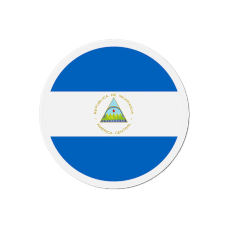 Aimant Rond Drapeau du Nicaragua en plusieurs tailles - Pixelforma 