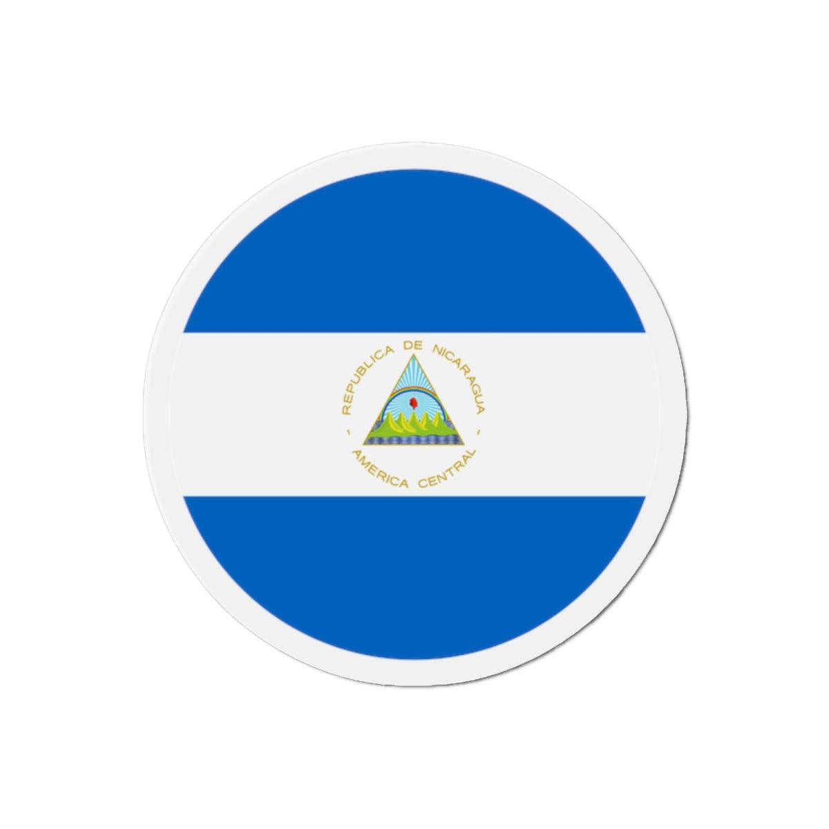 Aimant Rond Drapeau du Nicaragua en plusieurs tailles - Pixelforma