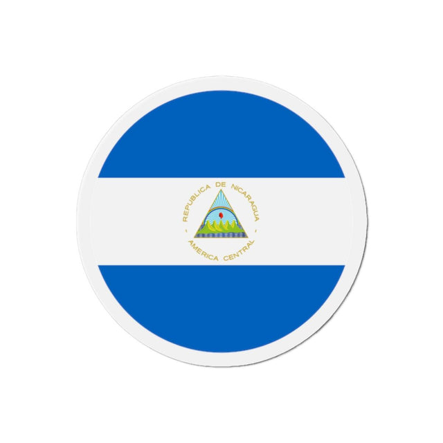 Aimant Rond Drapeau du Nicaragua en plusieurs tailles - Pixelforma