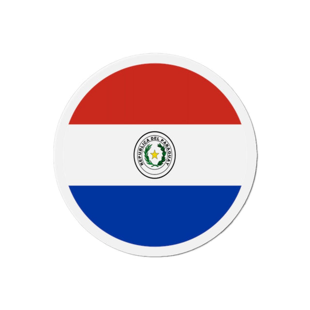 Aimant Rond Drapeau du Paraguay en plusieurs tailles - Pixelforma