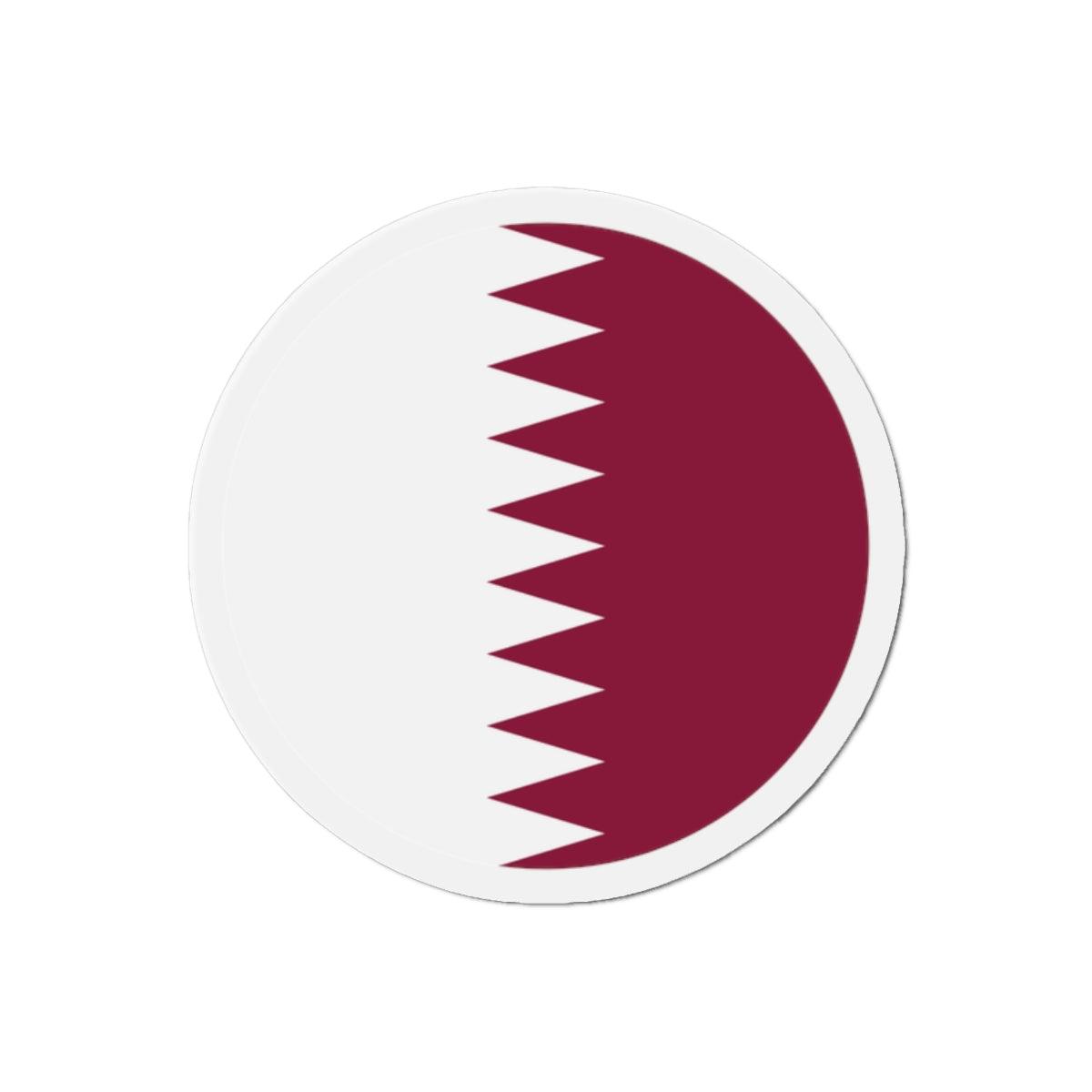 Aimant Rond Drapeau du Qatar en plusieurs tailles - Pixelforma 