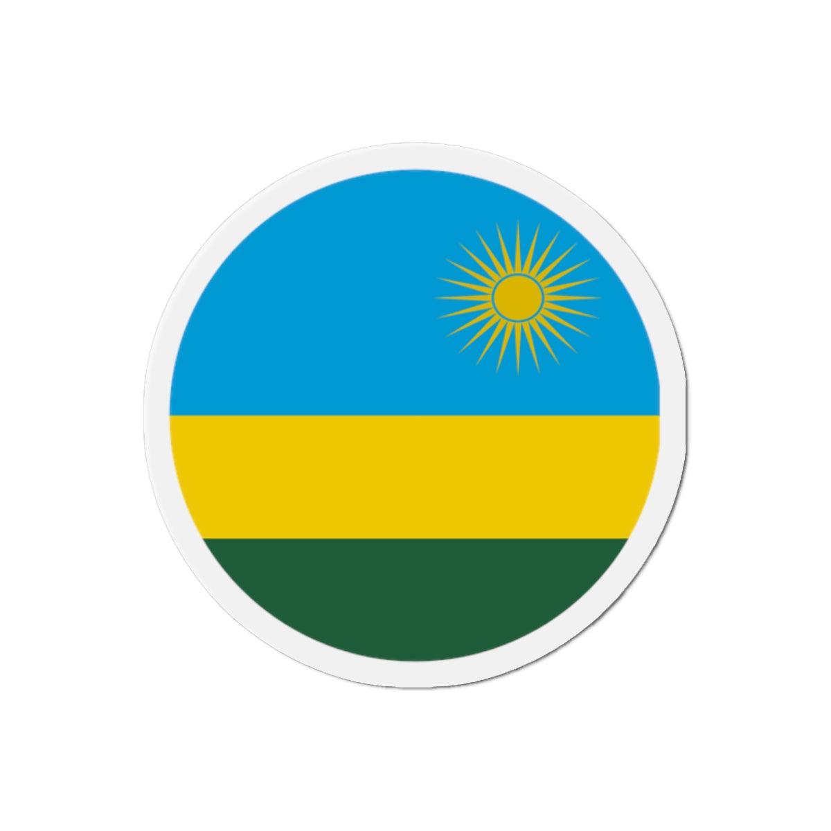 Aimant Rond Drapeau du Rwanda en plusieurs tailles - Pixelforma 