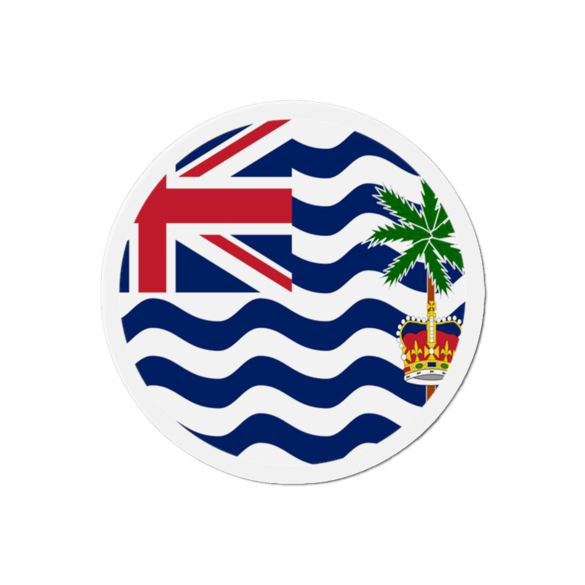 Aimant Rond Drapeau du Territoire britannique de l'océan Indien en plusieurs tailles - Pixelforma 