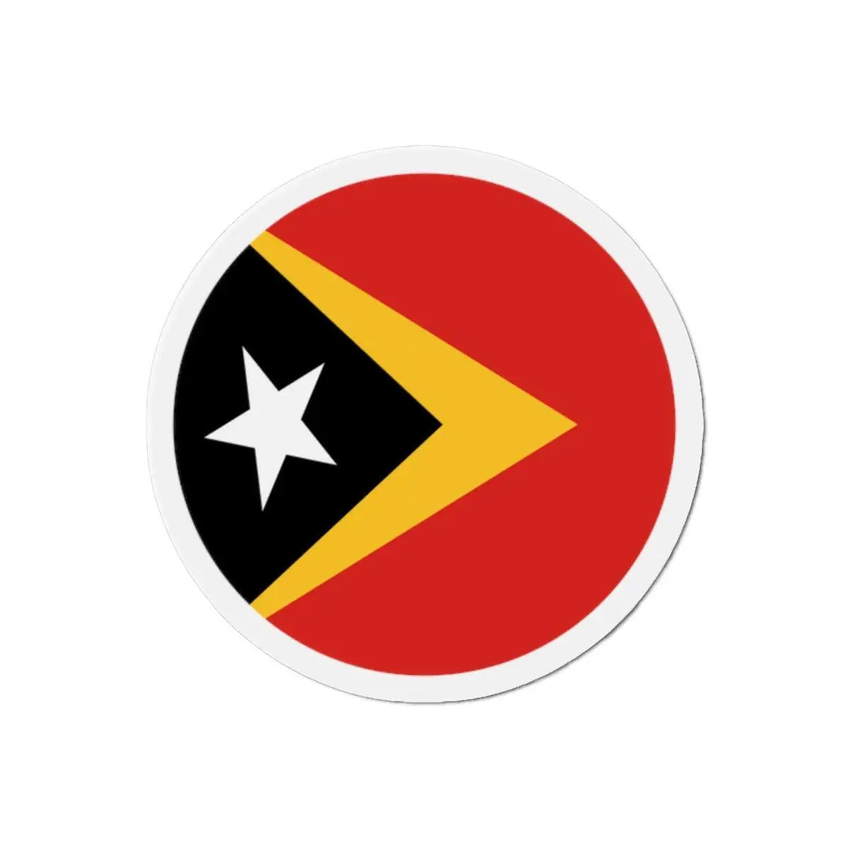 Aimant Rond Drapeau du Timor oriental en plusieurs tailles - Pixelforma 