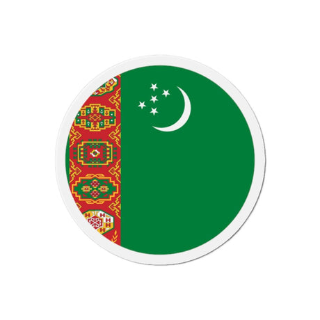 Aimant Rond Drapeau du Turkménistan en plusieurs tailles - Pixelforma 