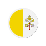 Aimant Rond Drapeau du Vatican en plusieurs tailles - Pixelforma