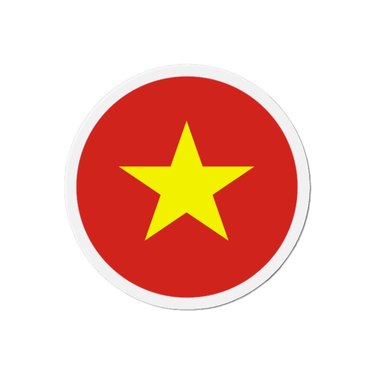 Aimant Rond Drapeau du Viêt Nam en plusieurs tailles - Pixelforma