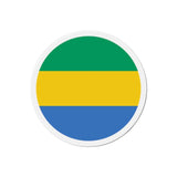 Aimant rond drapeau gabon décoration magnétique colorée