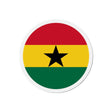 Aimant rond drapeau ghana aux couleurs vives décoratif