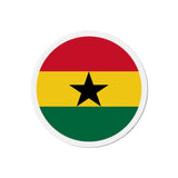 Aimant rond drapeau ghana aux couleurs vives décoratif