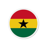 Aimant rond drapeau ghana aux couleurs vives décoratif