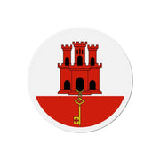 Aimant rond drapeau gibraltar décoratif pour réfrigérateur