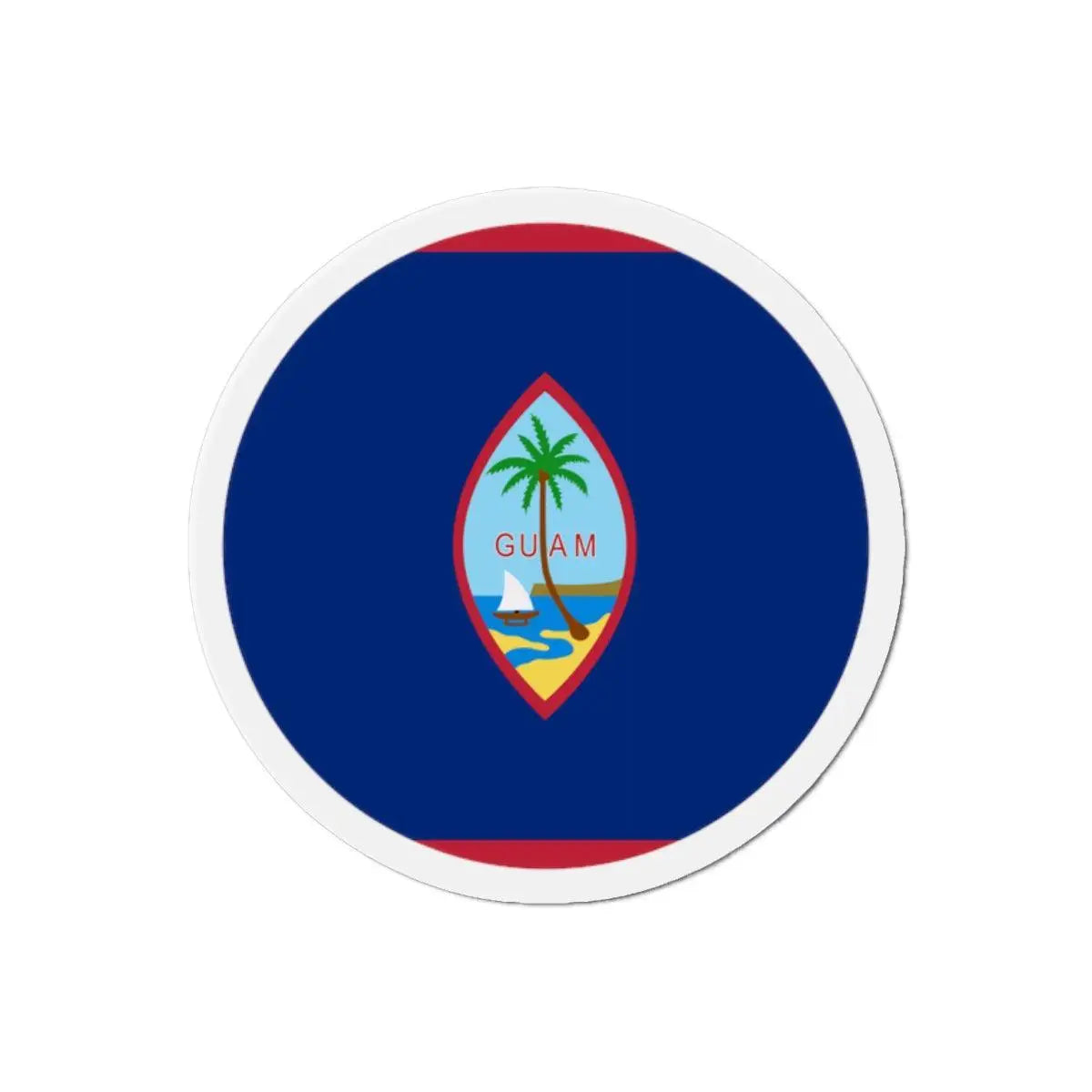 Aimant rond drapeau guam déco magnétique souvenir