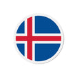 Aimant rond drapeau islande forme décorative magnétique