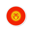 Aimant rond drapeau kirghizistan forme décorative magnet