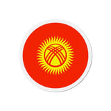 Aimant rond drapeau kirghizistan forme décorative magnet